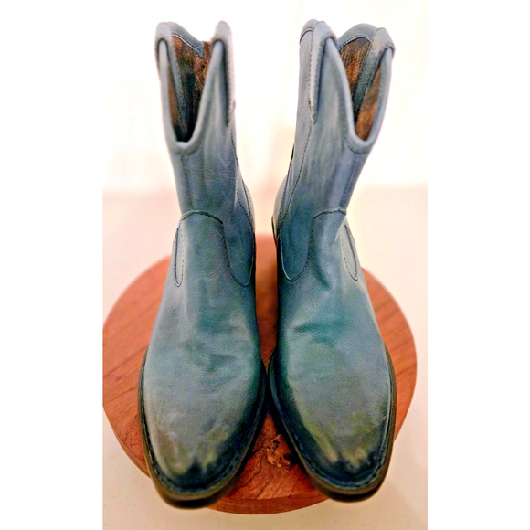 Born Wynd Turquoise Western Leather Boots Women's Size 7 - Picture 2 of 10